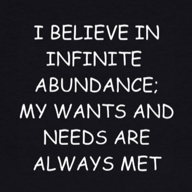 Affirmation - I Believe in Infinte Abundance by Sonoran Mystic Tarot